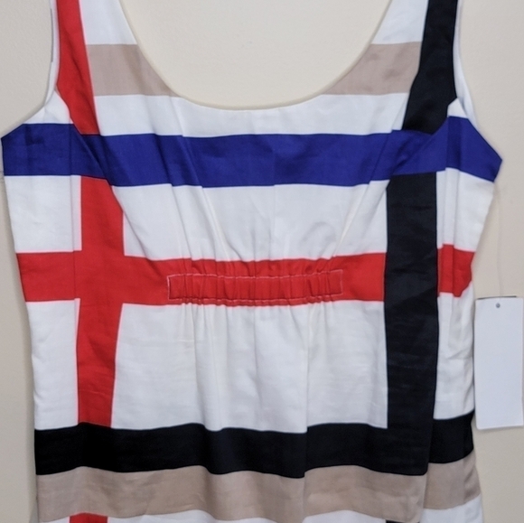 NWT Kenneth Cole Reaction | Windowpane Stripe Shift Dress - Picture 2 of 5